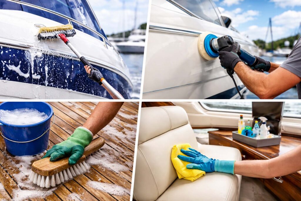 Boat cleaning service banner